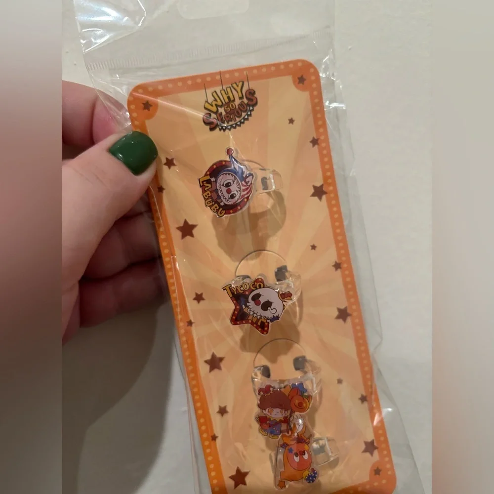 Authentic Why So Serious Labubu spinning rings